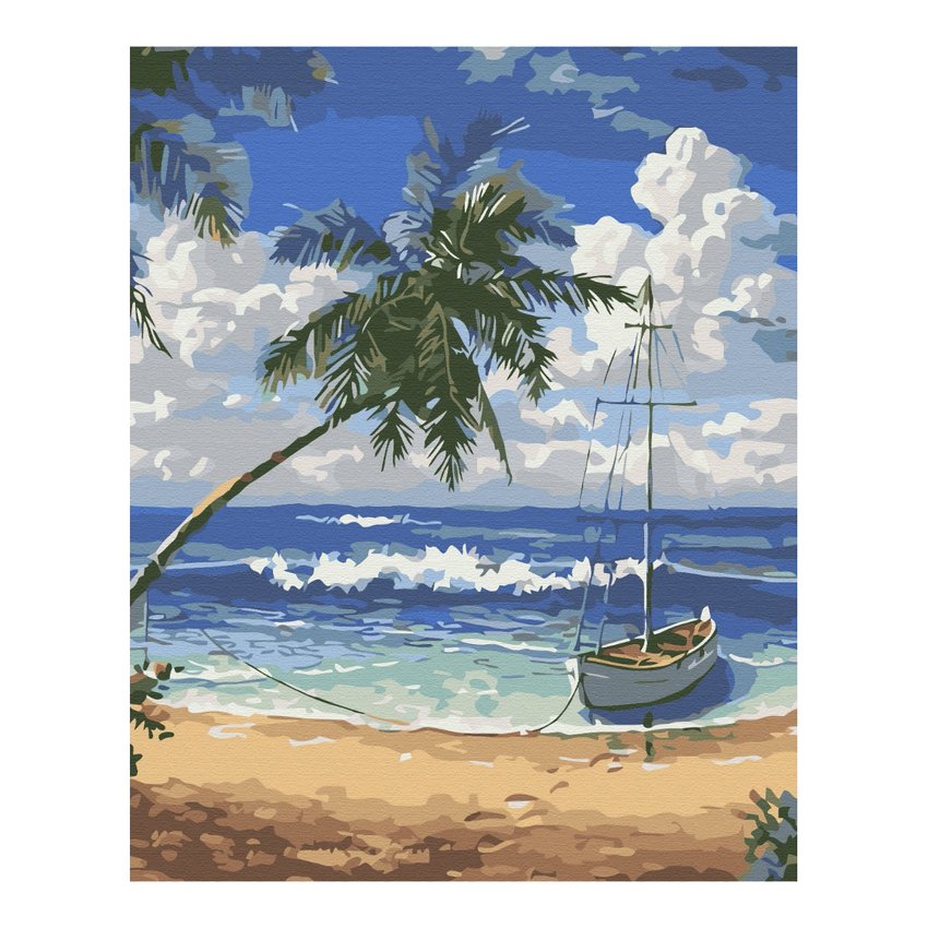 Malowanie po numerach BRUSHME 40x50 cm rajska wyspa 1 szt.