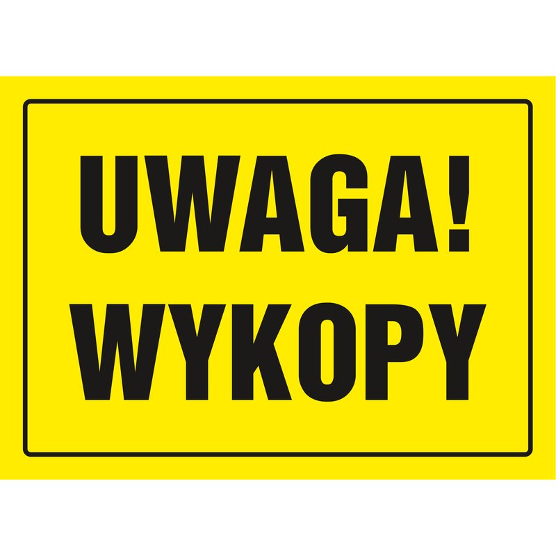 Znak TDC Uwaga Wykopy  /TDC
