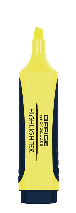 Zakreślacz OFFICE PRODUCTS z gumowym uchwytem 2-5mm żółty