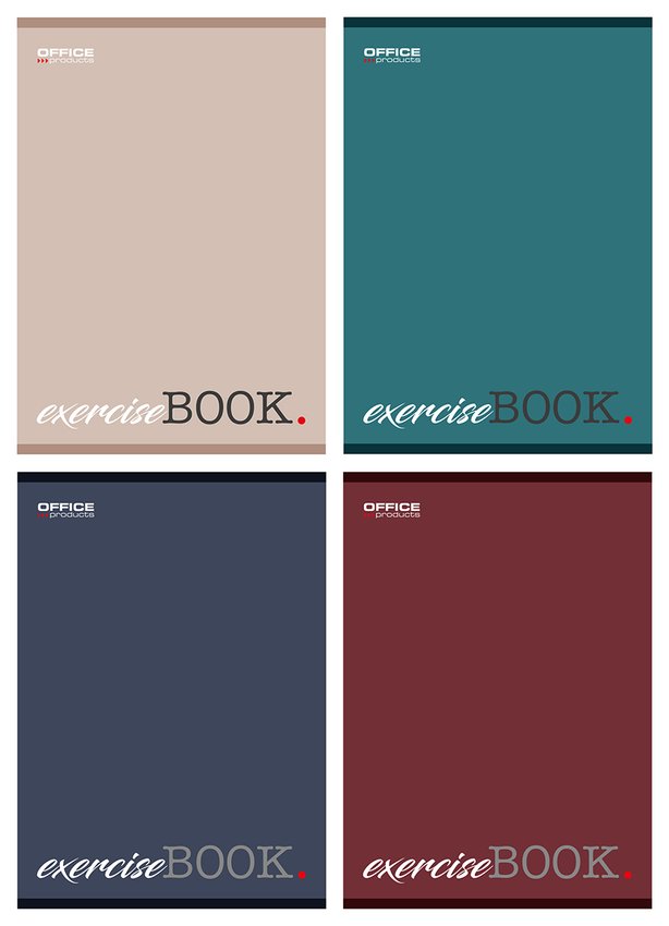 Zeszyt szkolny OFFICE PRODUCTS A5 w kratkę 96 kart., 60gsm mix kolorów