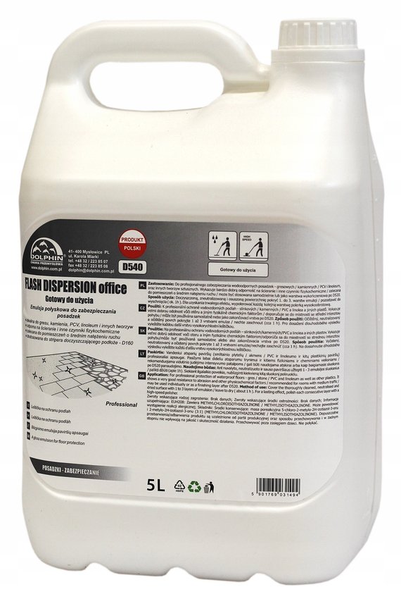 Dolphin Emulsja Połyskowa Do Zabezpieczania Posadzek Dispersion Office D540 5L