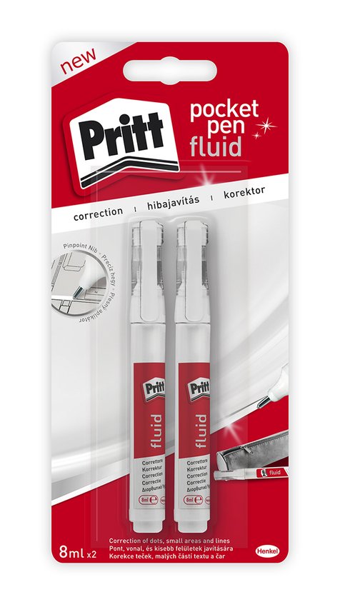 Korektor w płynie PRITT w długopisie 2 x 8ml blister