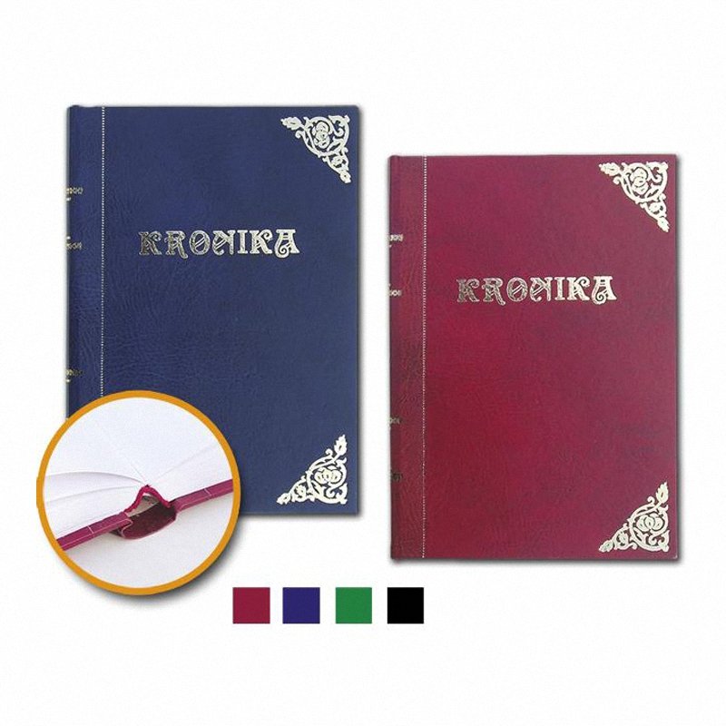 Kronika A4 Pionowa Szyta Bordowa /Barbara