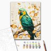 Malowanie po numerach BRUSHME 40x50 cm gold szmaragdowa papuga 1 szt., w pudełku
