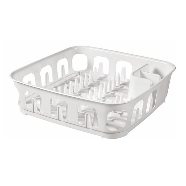 Kwadratowa suszarka do naczyń Curver Essentials biała