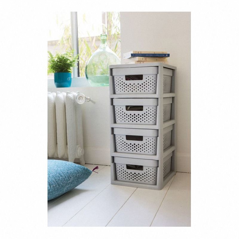 Regał ażurowy Infinity 4x10L szary Curver model 231558