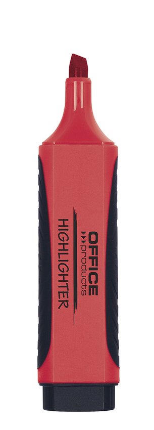 Zakreślacz OFFICE PRODUCTS z gumowym uchwytem 2-5mm czerwony