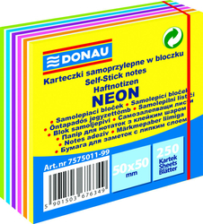 Bloczek Samoprzylepny 50x50 250k 7kol. Neon (żółty) /Donau