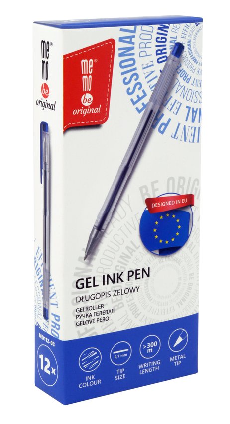 Długopis Żelowy Memobe 0,7 Mm Niebieski