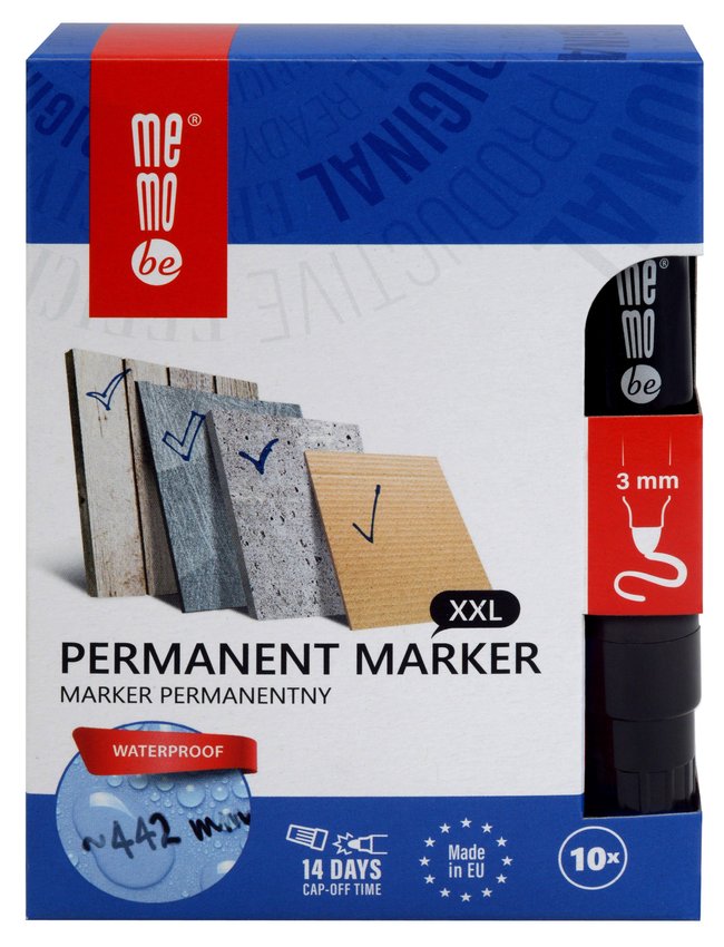 Marker Permanentny M200 Memobe Końcówka Okrągła 3 Mm Czarny
