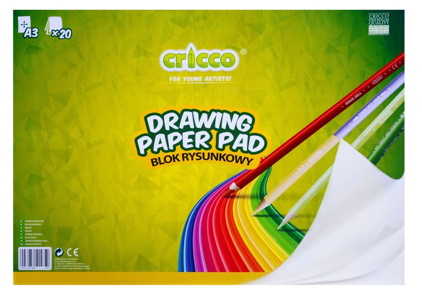 Blok Rysunkowy Cricco Biały A3 20 Kartek