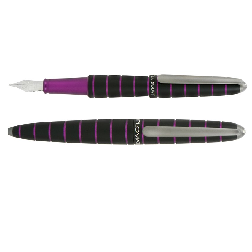 Pióro wieczne DIPLOMAT Elox Ring F czarny/fioletowy