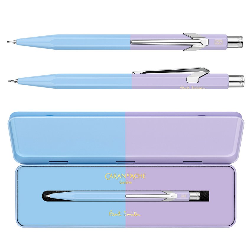 Ołówek mechaniczny CARAN D'ACHE 844 05mm Paul Smith Ed4 w pudełku SkyBlue/Lavender