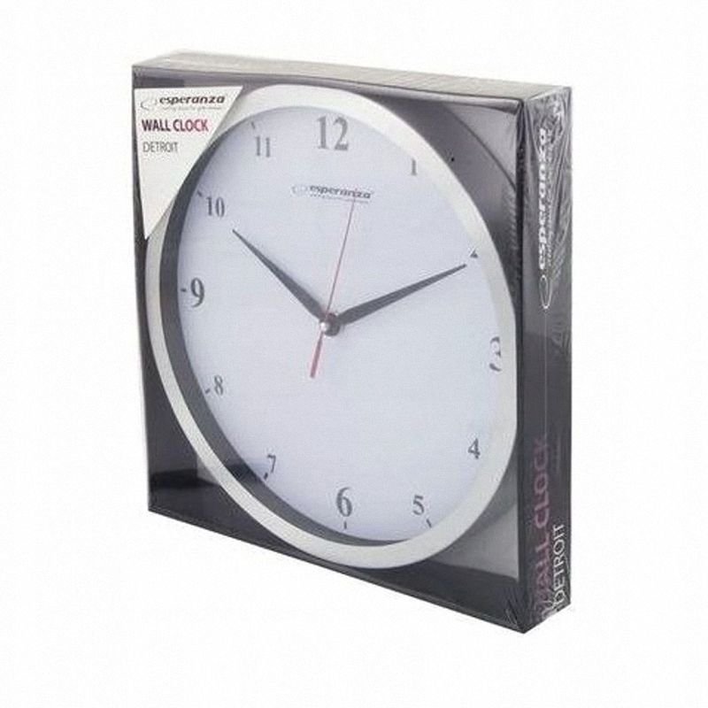 Zegar Ścienny Detroit Biały /Esperanza