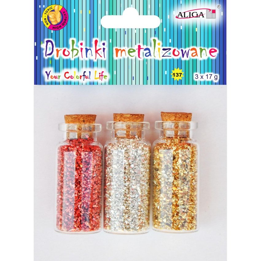Drobinki Metalizowane 3x17g Buteleczki /Aliga