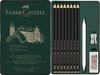 Ołówek Artystyczny Pitt Graphite Matt 8  Szt. + Akcesoria Opakowanie Metalowe Faber-Castell