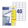 Etykiety Samop. Avery 52,5x29,7 40/A4 A'100 Białe No.3651