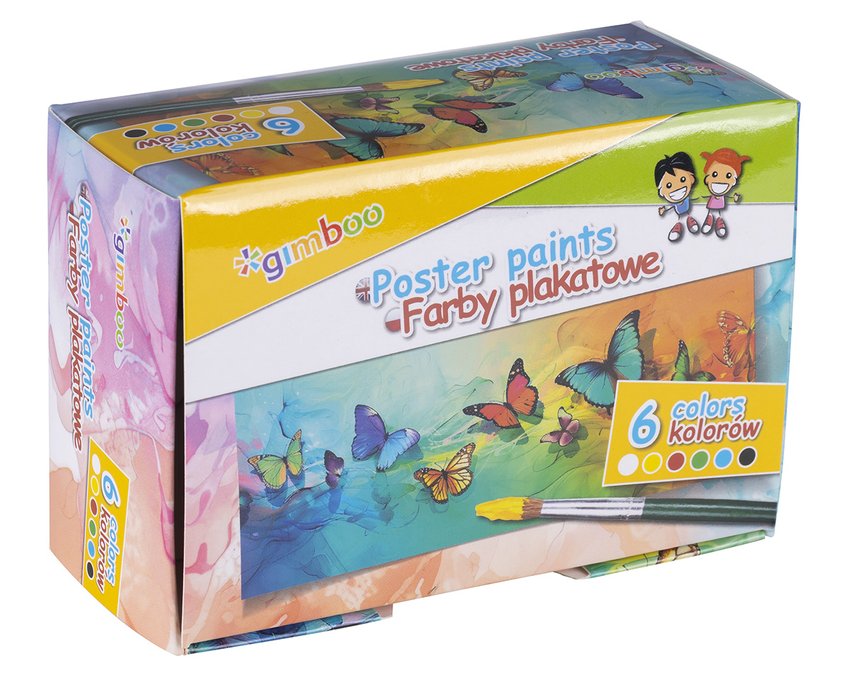 Farby plakatowe GIMBOO 6x20ml mix kolorów