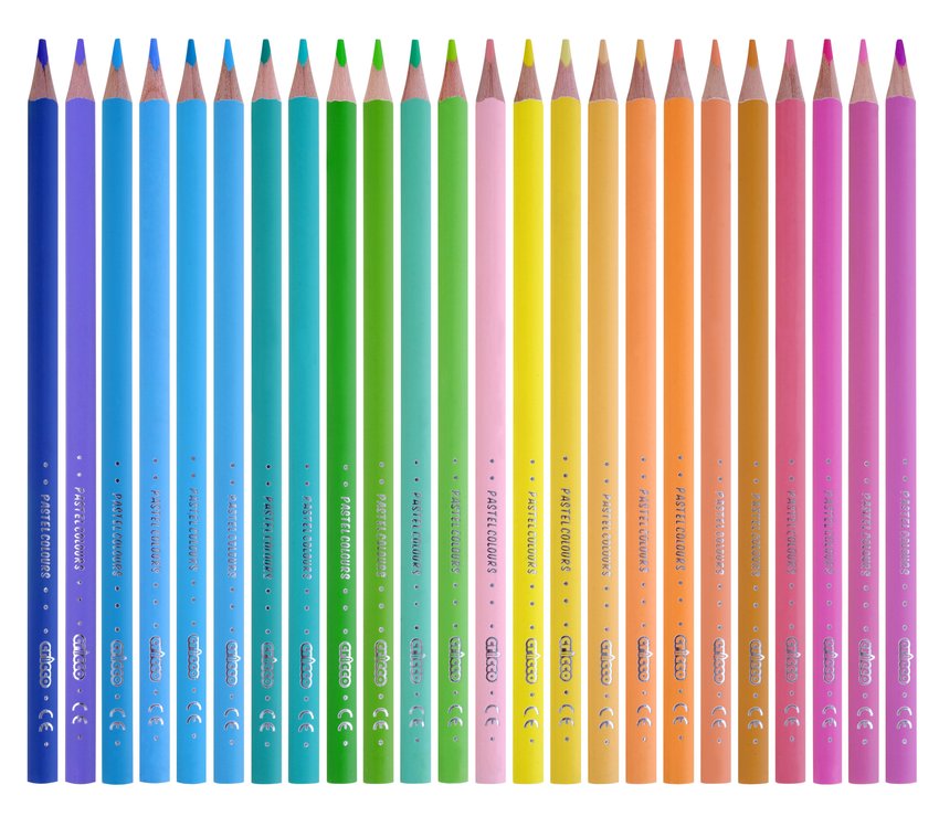 Kredki Cricco Trójkątne 24-Kol.Pastelowe