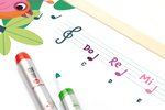 Tablica Edukacyjna Memobe, Whiteboardgame: Music Adventure!, Nadruk Wesołe Nutki Z Ptaszkami, Rama Drewniana, 60X40 Cm