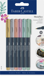 Pisaki Metaliczne Metallics Blist. 6 Szt Faber-Castell