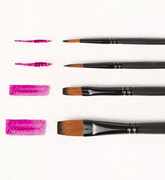 Pędzle artystyczne nylonowe okrągłe 4 szt. GR-PA04 FIORELLO