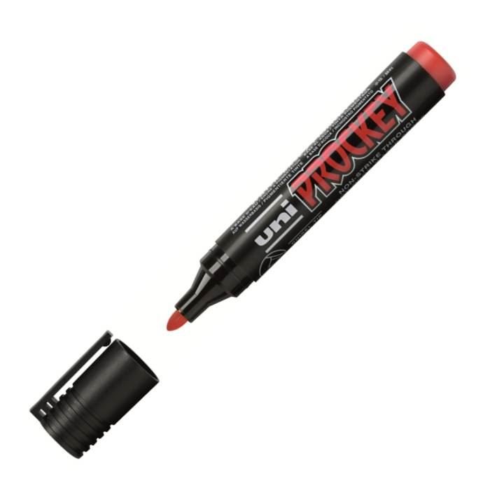 Czerwony marker do flipchartu Uni PM-122 Prockey