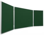 Tablica Tryptyk Memobe Kredowa Magnetyczna Zielona, Rama Aluminiowa Prestige, 120X90 Cm