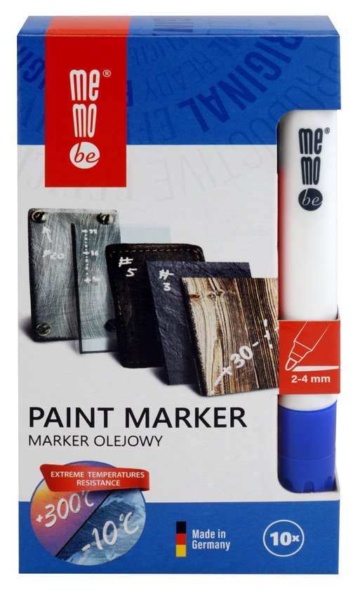 Marker Olejowy Mm301 Memobe, Końcówka Okrągła 2-4 Mm Niebieski