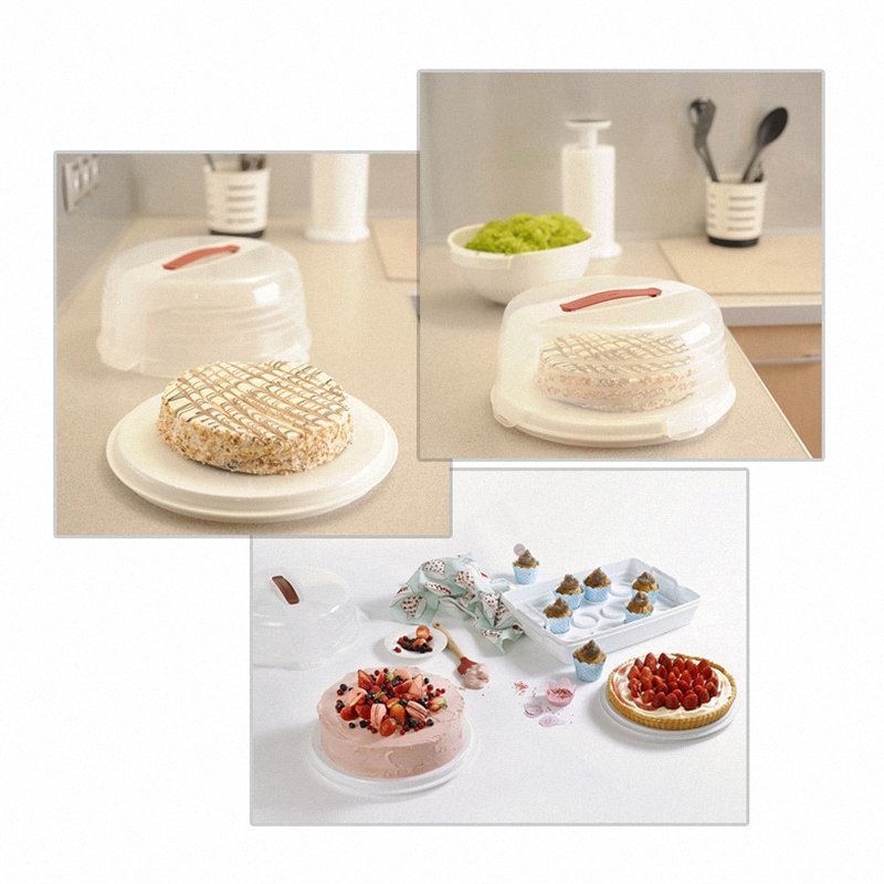 Pojemnik na tort Kremowa Transparent Curver 172572