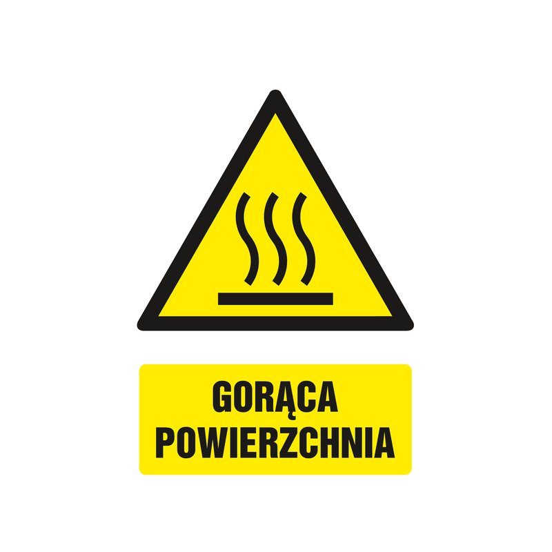Znak TDC Gorąca Powierzchnia  /TDC