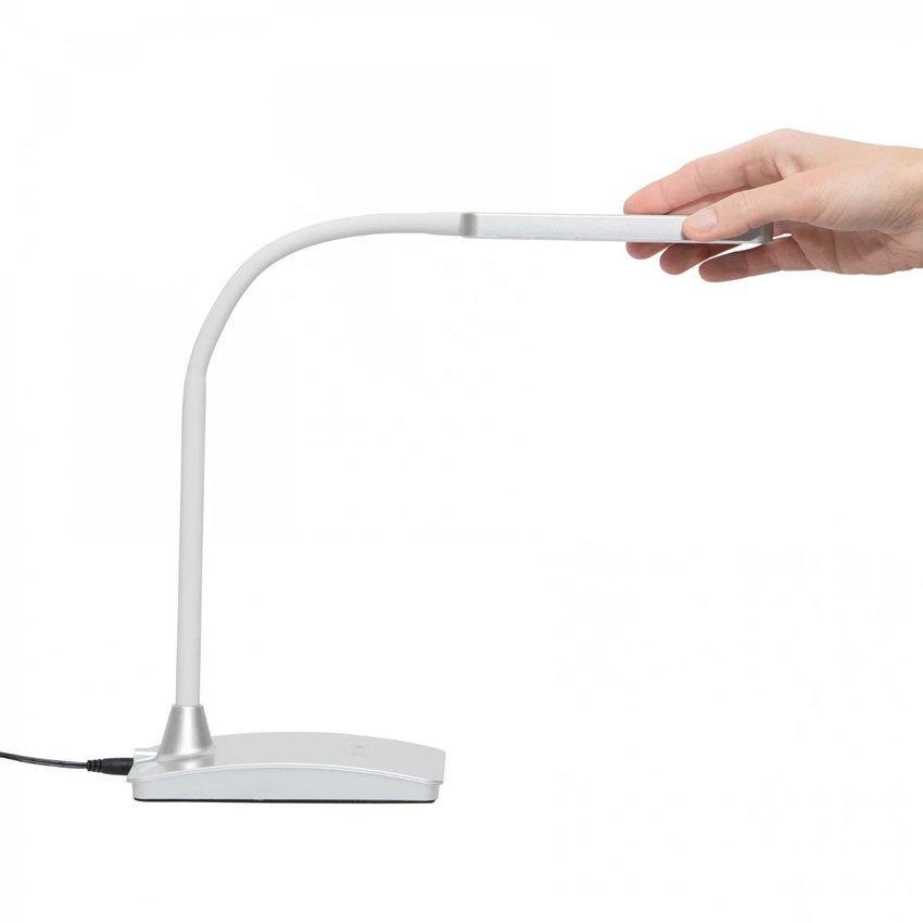Lampa Biurkowa Led Maulpearly, Możliwość Regulacji Światła Srebrna