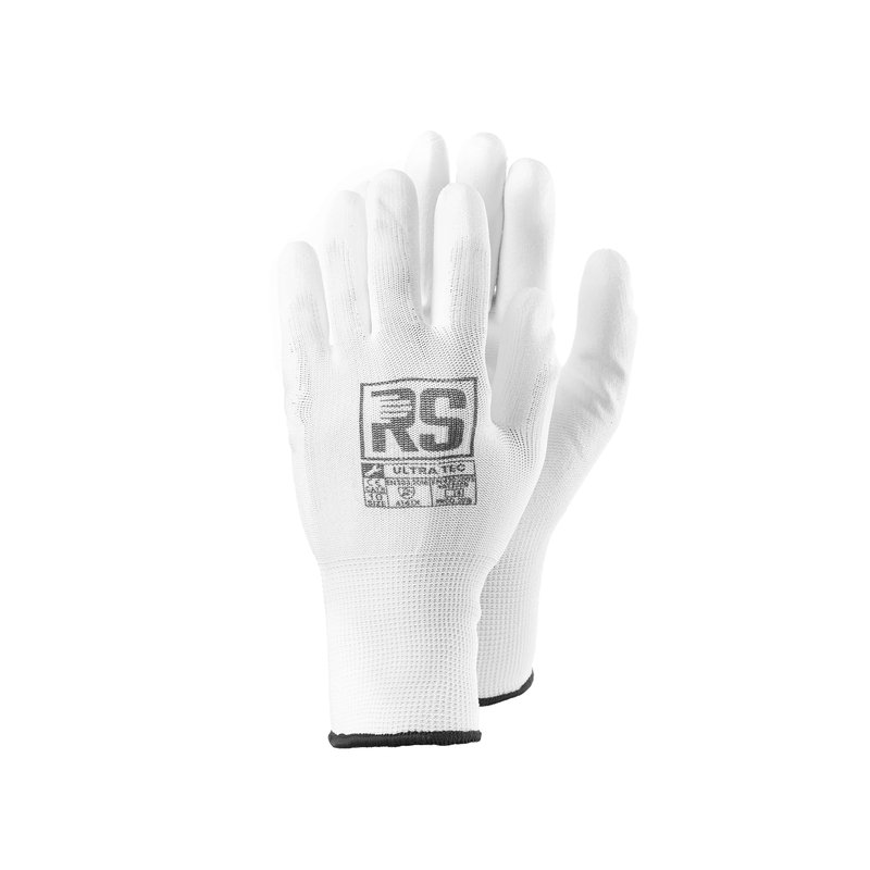 Rękawice Dziane RS Ultra Tec Rozm. 7 Białe   /RS-Schutz