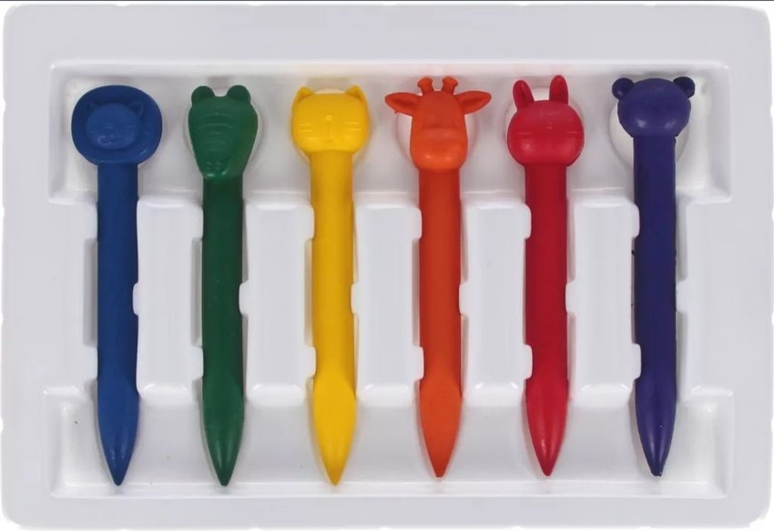 Kredki Woskowe 6k Zwierzaki /Starpak