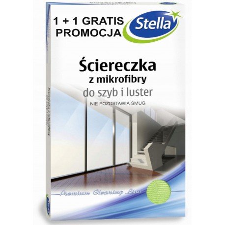 Ściereczka z mikrofibry DO SZYB I LUSTER +1szt GRATIS