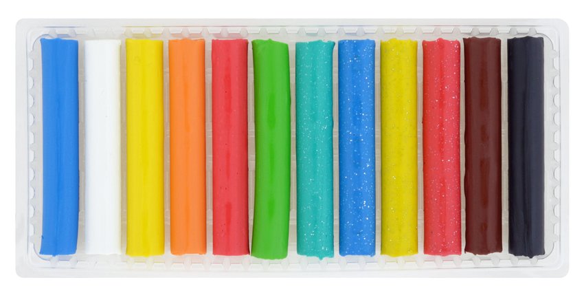 Plastelina Cricco 12 Kolorów (8X Regular+ 4X Brokat)