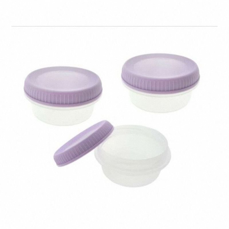 Zestaw trzech okrągłych pojemników na sos Smart To Go 3x80ml fioletowy Curver 232680