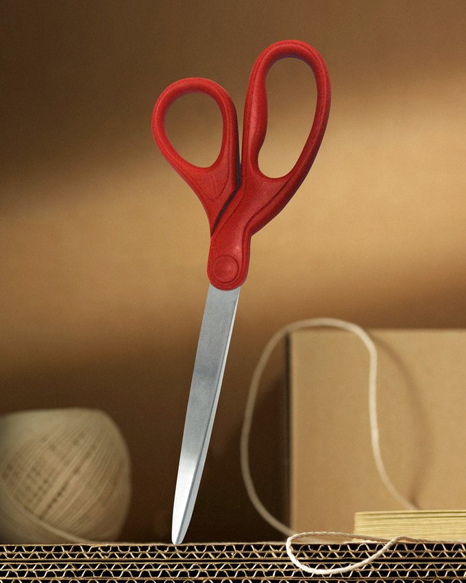 Nożyczki uniwersalne SCOTCH®, 18cm czerwone