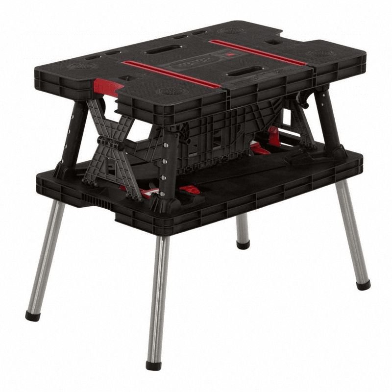 Składany stół Curver WORK TABLE 237005 czerwony czarny szary