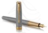 Parker Pióro Wieczne Sonnet Premium Chiselled Srebrne GT(18K) FP (M) [1931490]