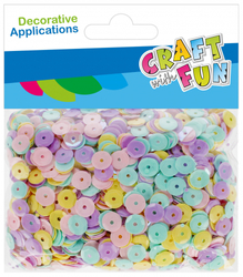 Cekiny pastelowe okrągłe 42,5g Mix /Craft With Fun 531732