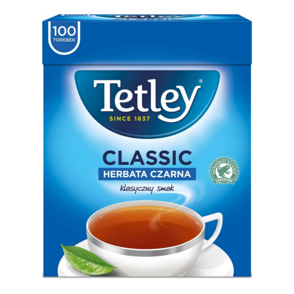 Herbata Tetley Classic Black 100 Torebek Bez Zawieszki