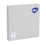 Serwetki AHA 3-warstwowe składanie 1/4 33x33cm 20 szt., srebrne