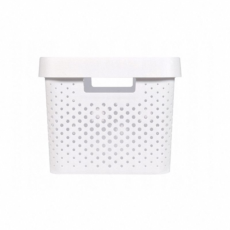 Pojemnik ażurowy z pokrywką Curver Infinity 17L biały