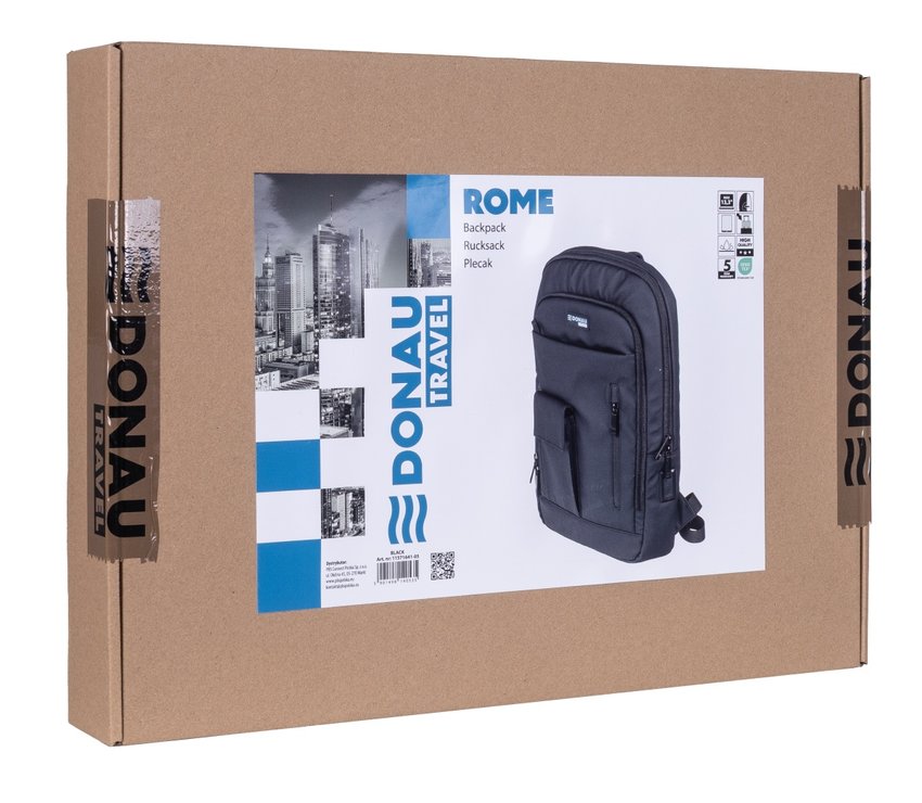 Plecak DONAU TRAVEL Rome 13,3" 9l czarny