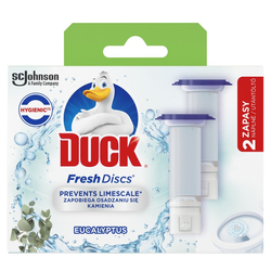 Duck Fresh Discs Eukaliptus Żelowy krążek do toalety 2x36ml Zapas