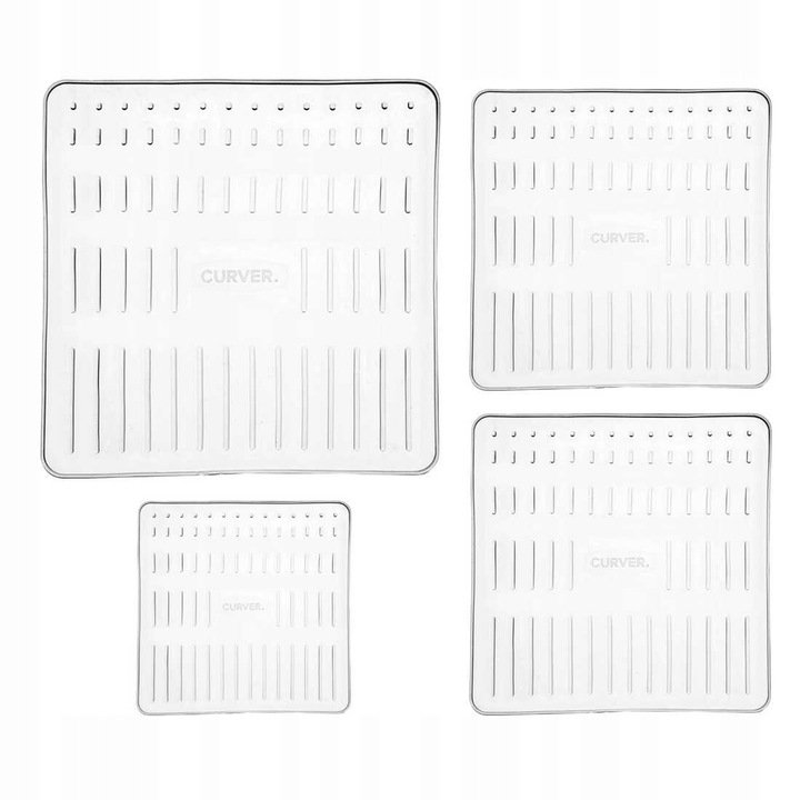 Curver 823817 komplet czterech kwadratowych pokrywek silikonowych