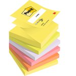 Karteczki samoprzylepne POST-IT Z-Notes 76x76mm 6x100 kart., mix kolorów neonowych