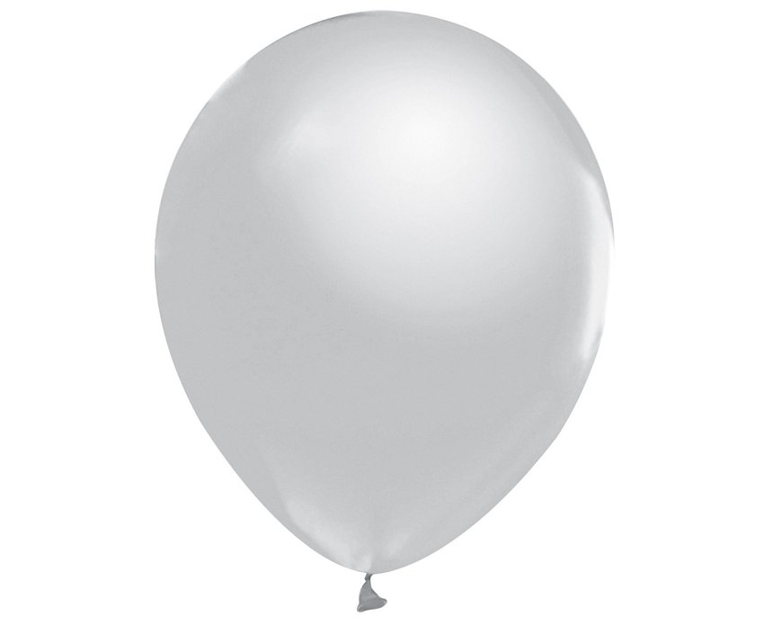 Balony Beauty&Charm metaliki srebrne 12 cali/ 10 szt.