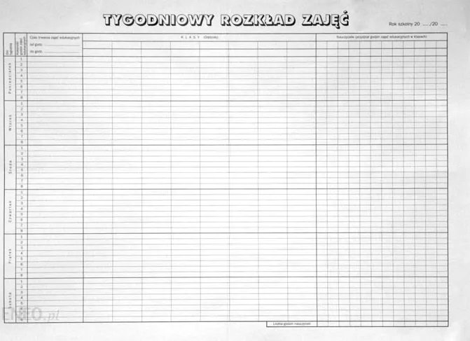Plan Zajęć Tygodniowy A2 /W-X